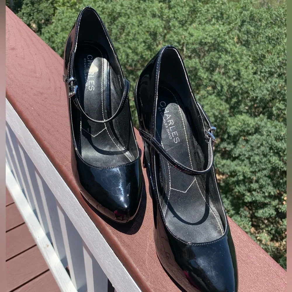 Charles by Charles David Black MaryJane Platforms‎